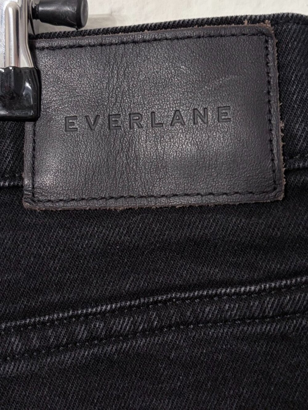 Everlane Womens Way High Jean Coal Sz 35 Cropped Goth Grunge Indie Sleaze Punk